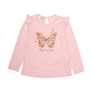 remera beba maricposa (rosa)