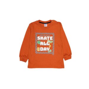 remera bebe skate all day (naranja)