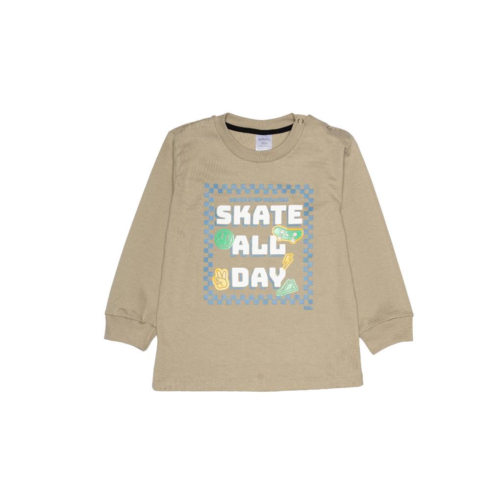 remera bebe skate all day (naranja)