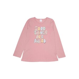 remera niña letras (coral)
