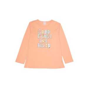 remera niña letras (coral)