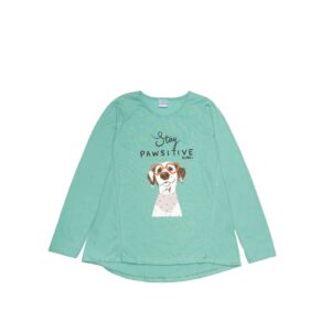 remera niña perrita (melange)