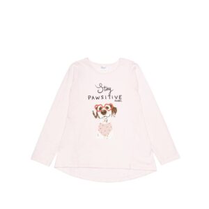 remera niña perrita (melange)