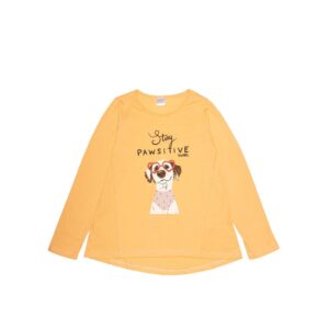 remera niña perrita (melange)