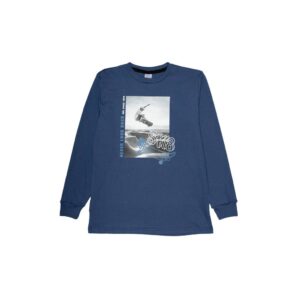 remera niño skate (celeste)