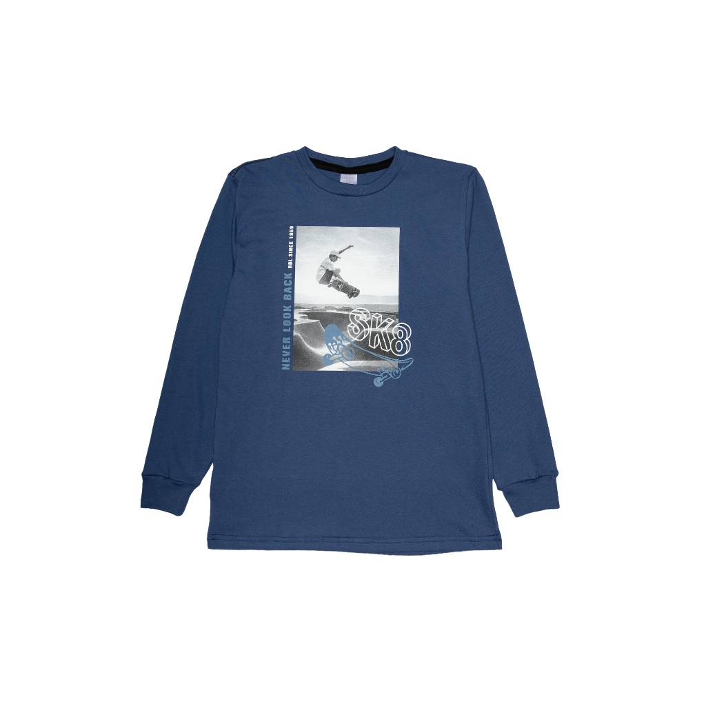 remera niño skate (celeste)