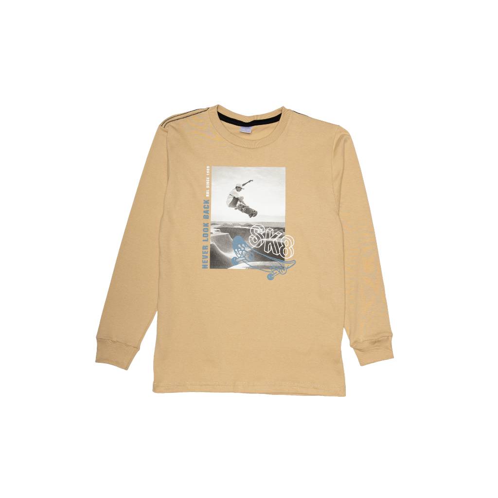 remera niño skate (celeste)