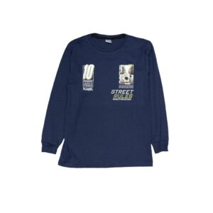 remera niño futbol (azul)