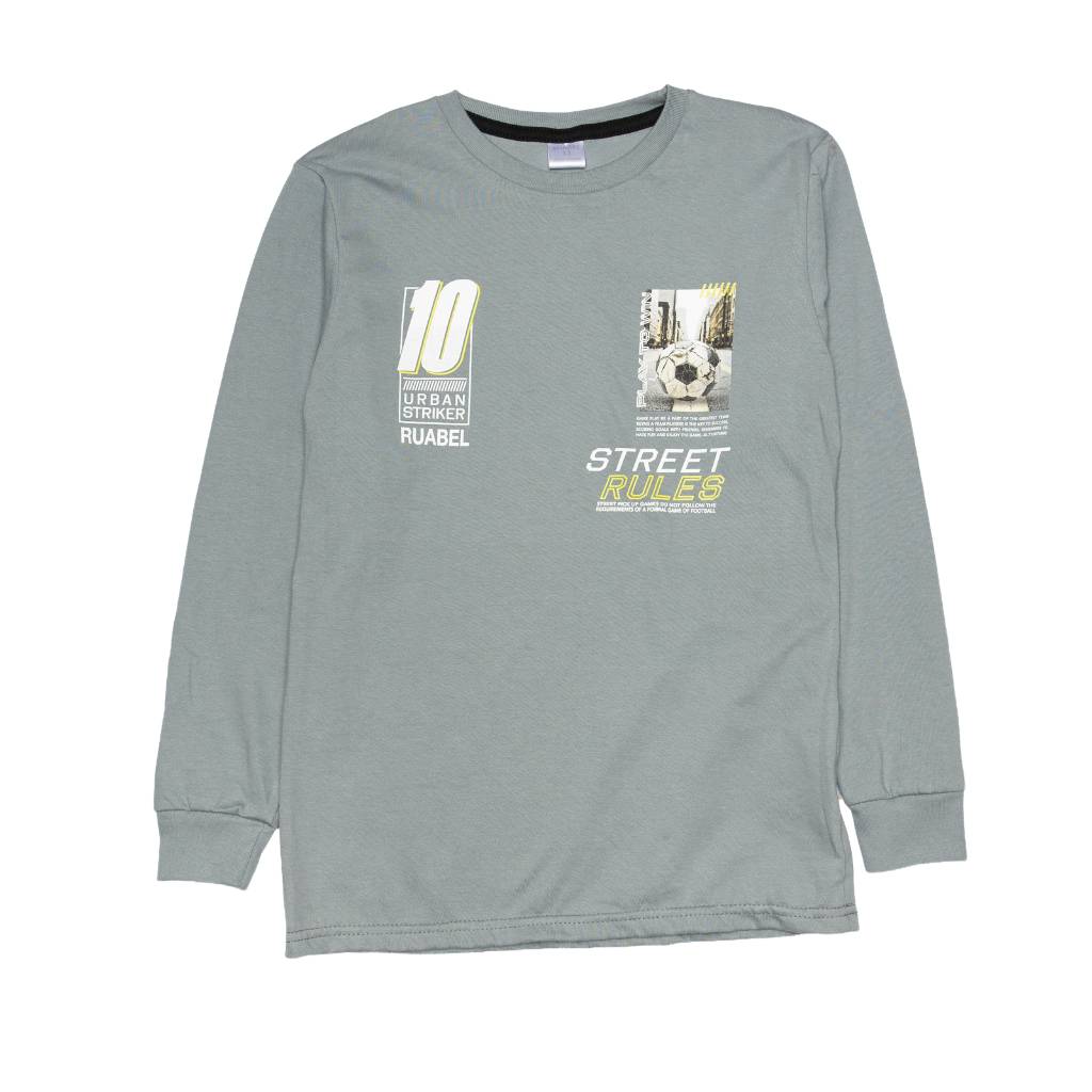 remera niño futbol (azul)