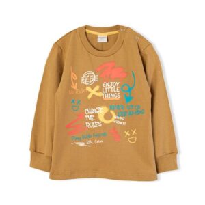 Remera de Bebé Manga Larga con Estampa "Letras"