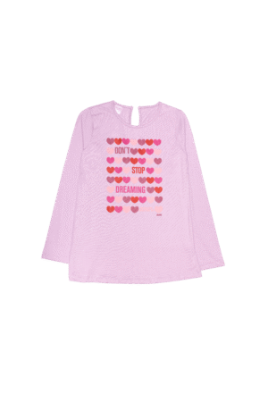Remera Niña Corazones "Don't Stop Dreaming"