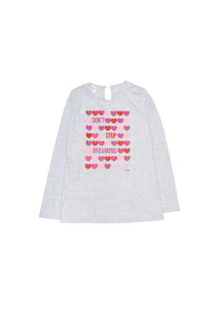 Remera Niña Corazones "Don't Stop Dreaming"