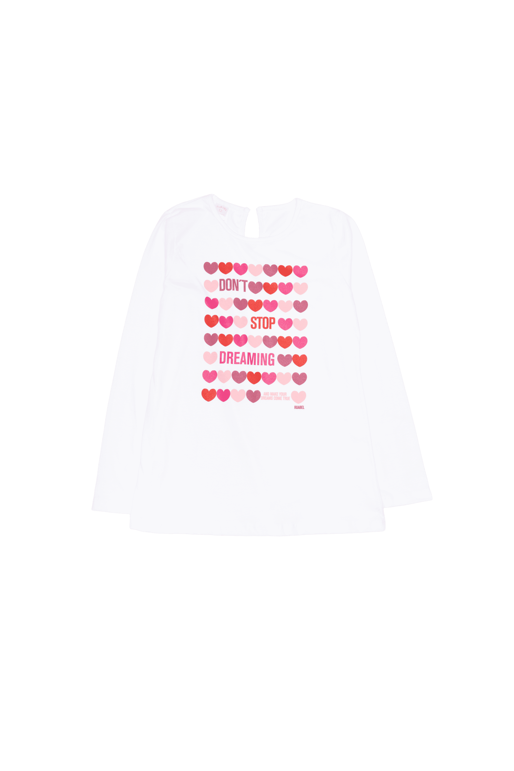 Remera Niña Corazones "Don't Stop Dreaming"