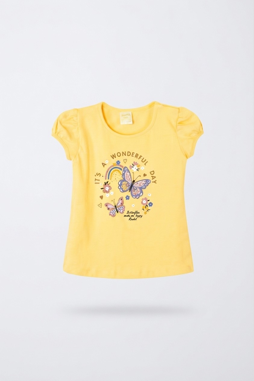 Remera de beba con estampa arcoiris mariposa - Imagen 3