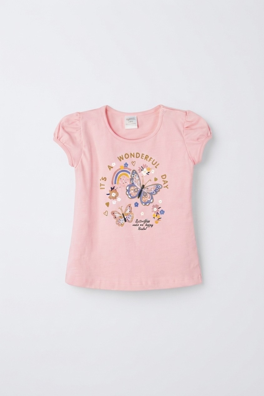 Remera de beba con estampa arcoiris mariposa - Imagen 5