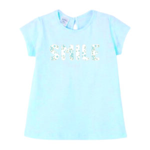 Remera de beba con estampa smile liberty