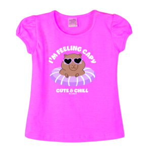 Remera de beba con estampa capibara