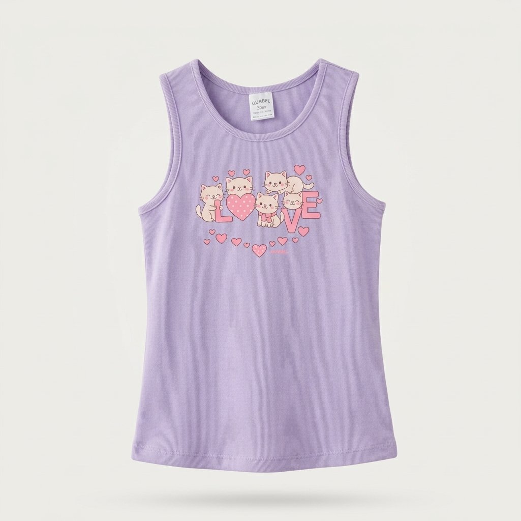 Musculosa de beba con estampa gatitos