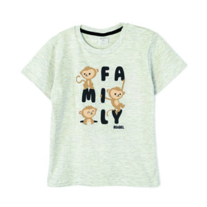 Remera de bebe con estampa monitos