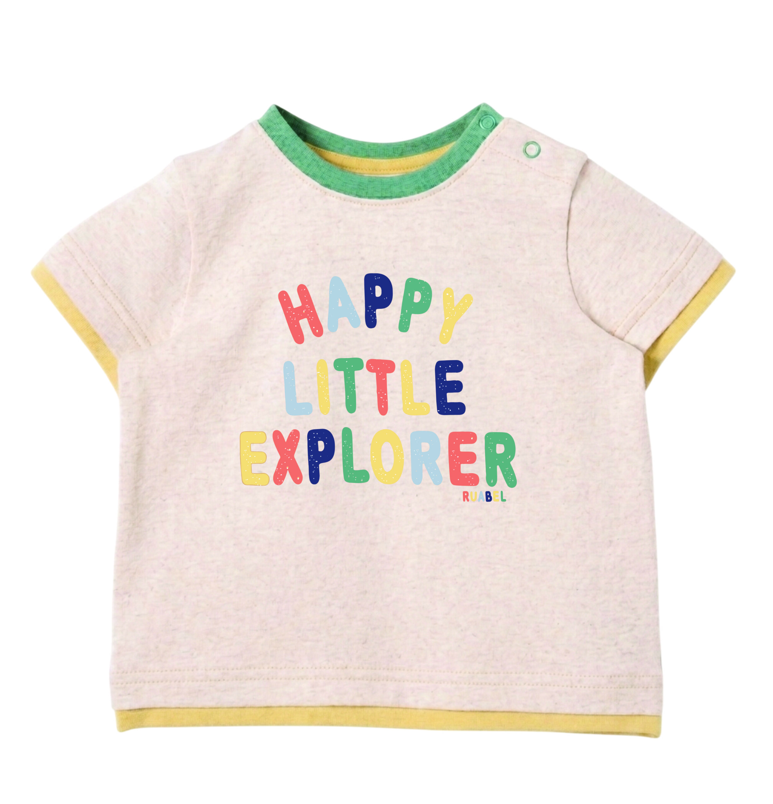 Remera de bebe con letras combinada
