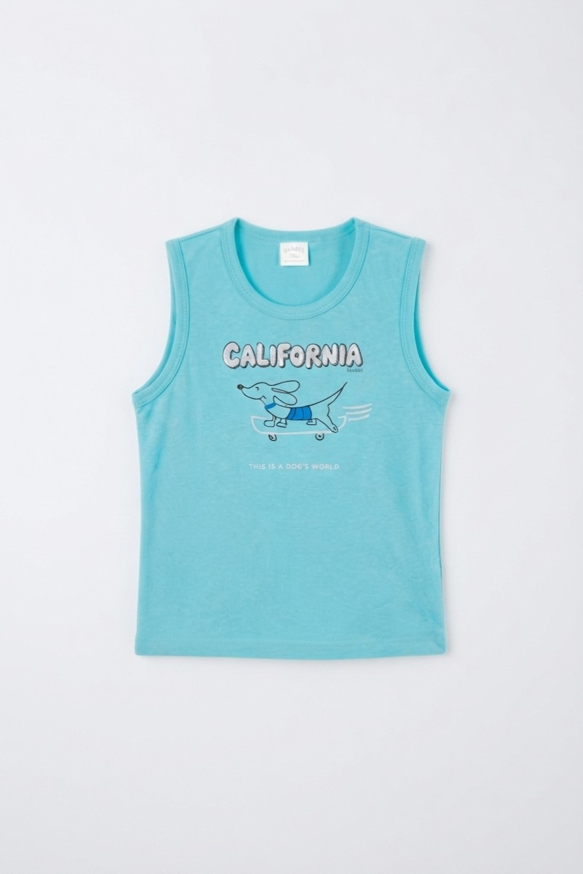 Musculosa de bebe con estampa perrito skate