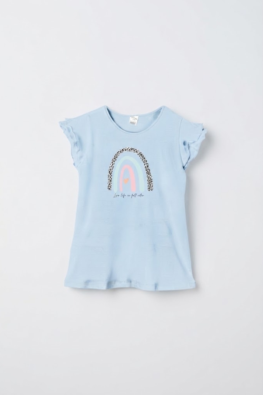 Remera de niña con estampa arcoiris print - Imagen 2