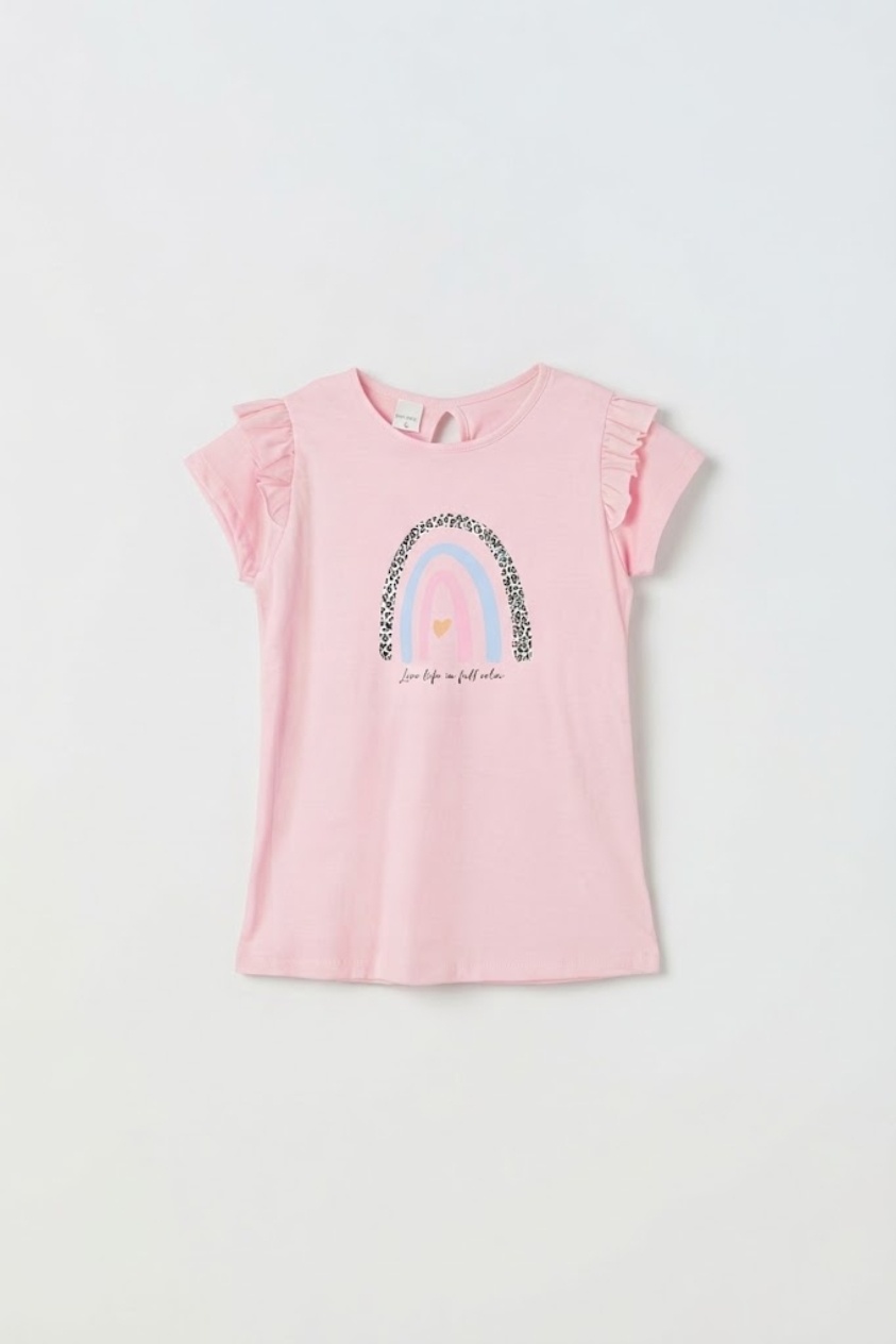 Remera de niña con estampa arcoiris print - Imagen 3