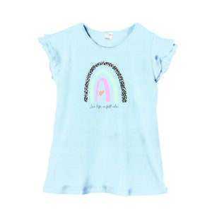 Remera de niña con estampa arcoiris print