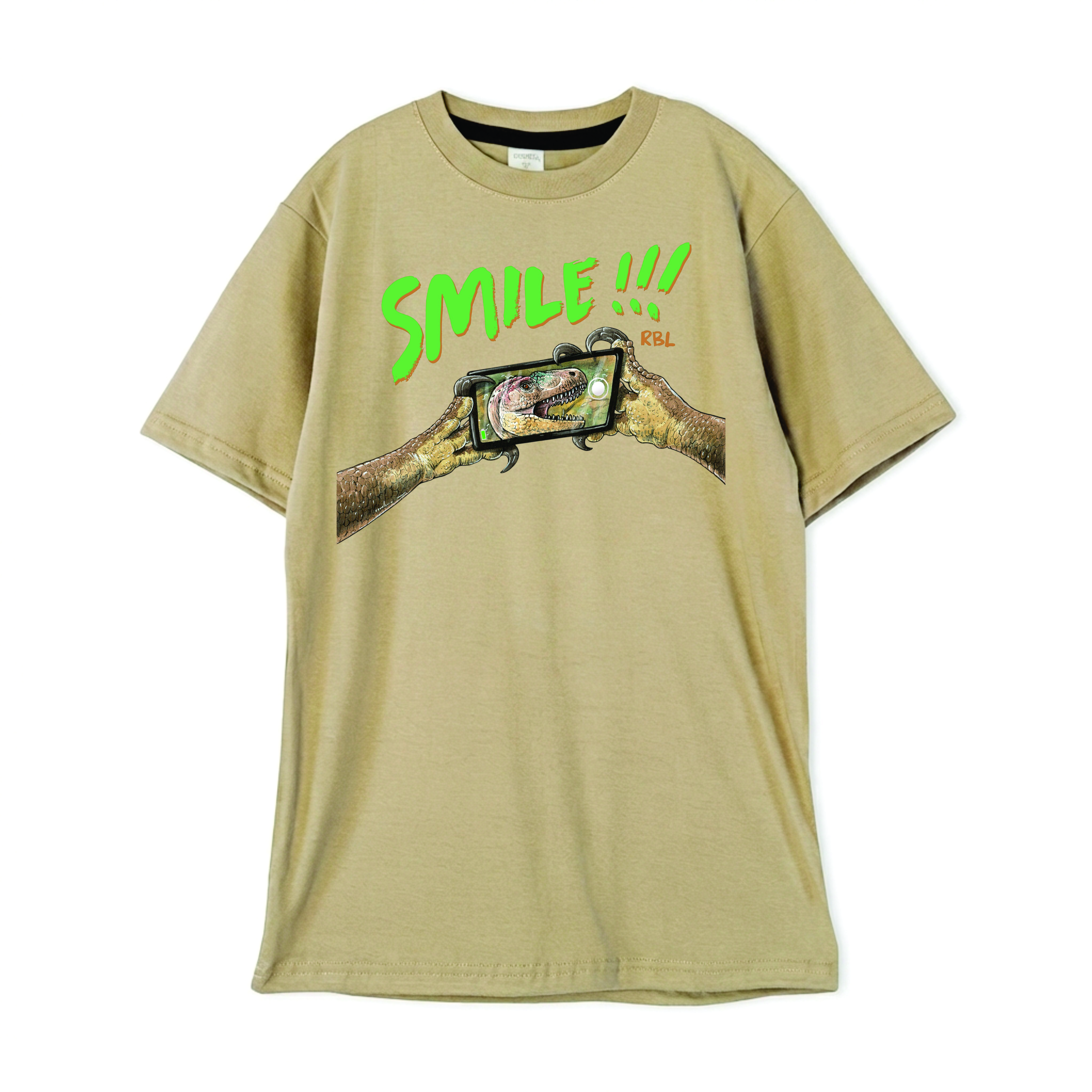 Remera de niño con estampa selfie dino