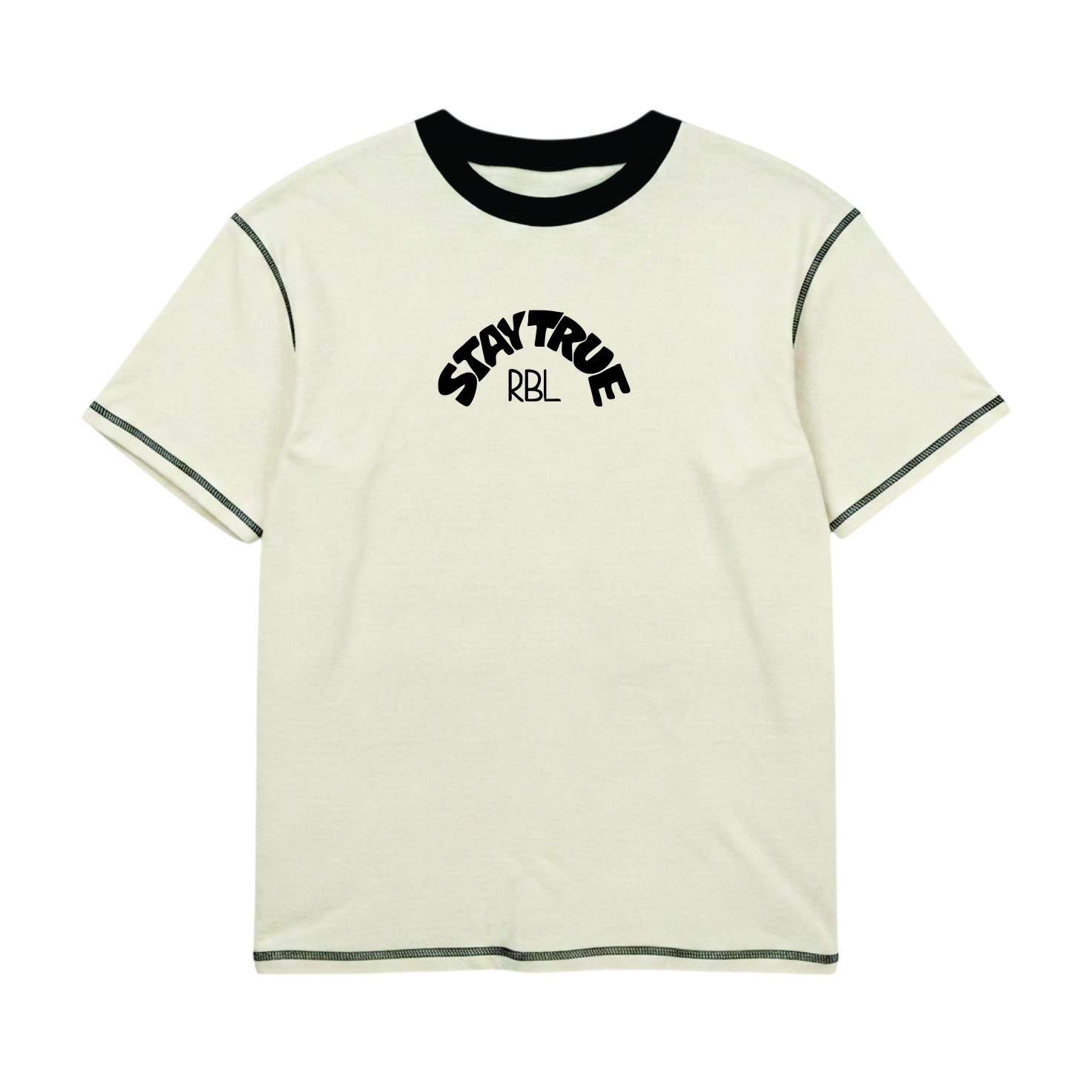 Remera de niño con bordador y estampa stay true